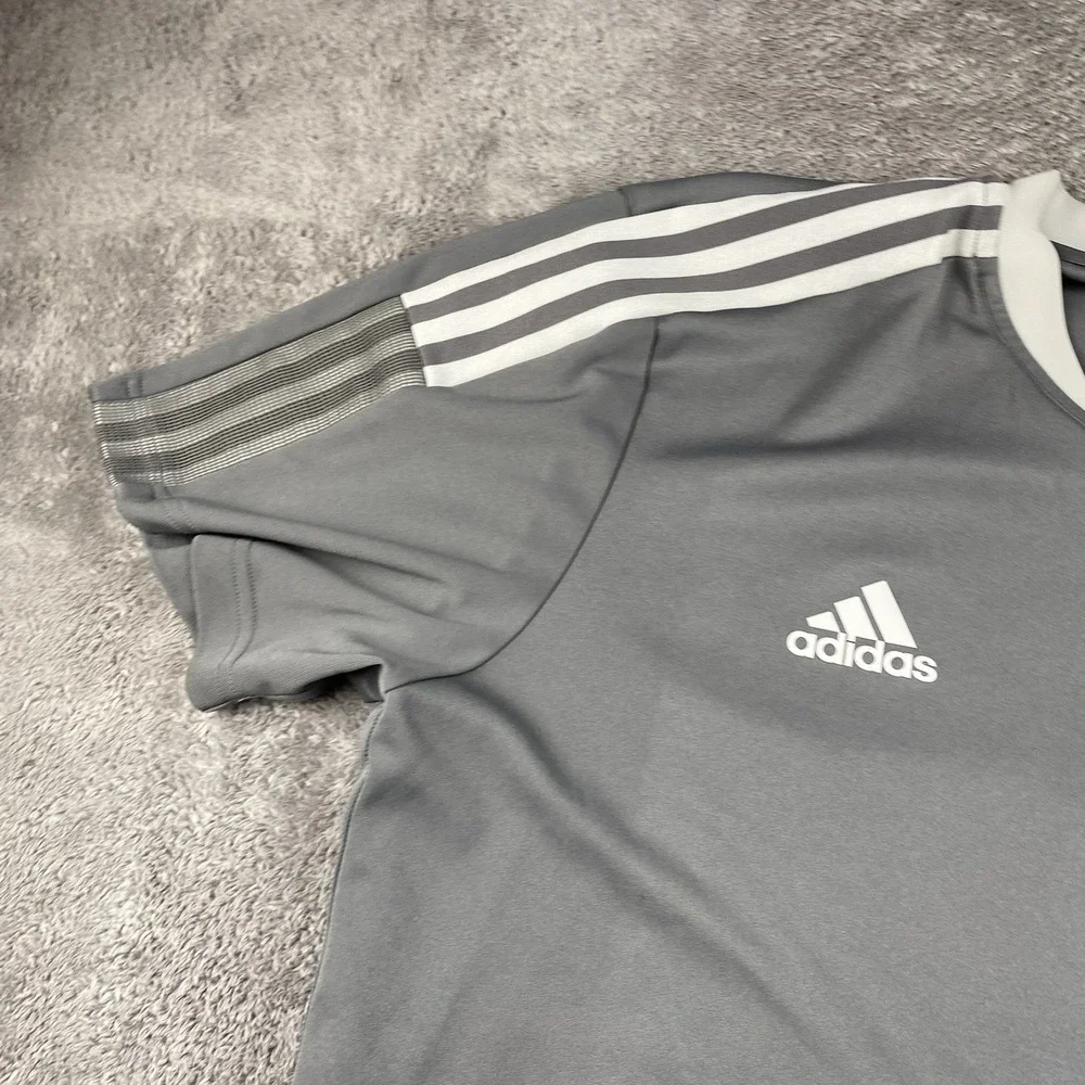 Adidas‎ Primegreen Training Jersey Mens XL Gray Short Sleeve Placer United